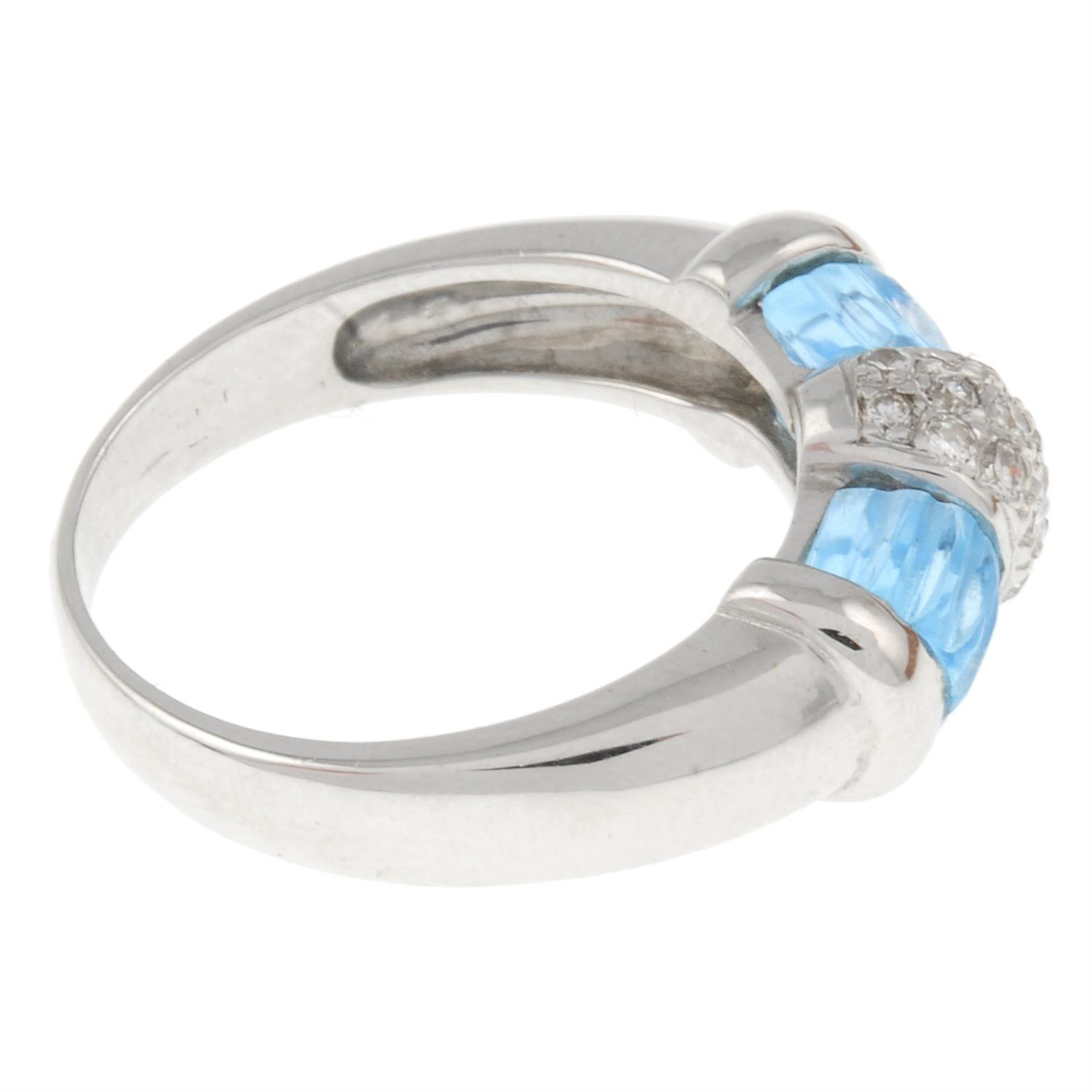 A topaz and pave-set diamond ring. - Image 3 of 4