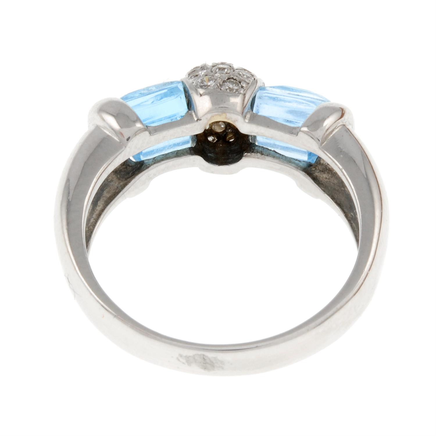 A topaz and pave-set diamond ring. - Image 4 of 4