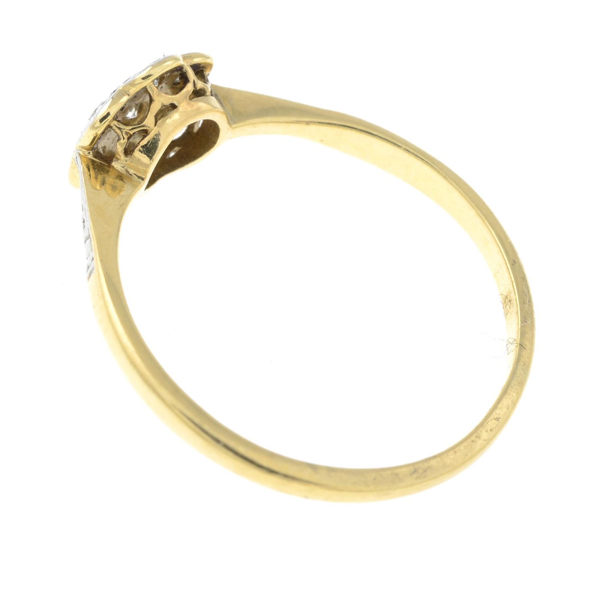 An early 20th century 18ct gold diamond cluster ring. - Image 2 of 2