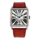 FRANCK MULLER - a stainless steel Master Square wrist watch.