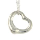 An 'Open Heart' pendant with chain, by Elsa Peretti for Tiffany & Co.