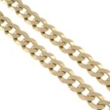 (26049) A 9ct gold curb-link chain.