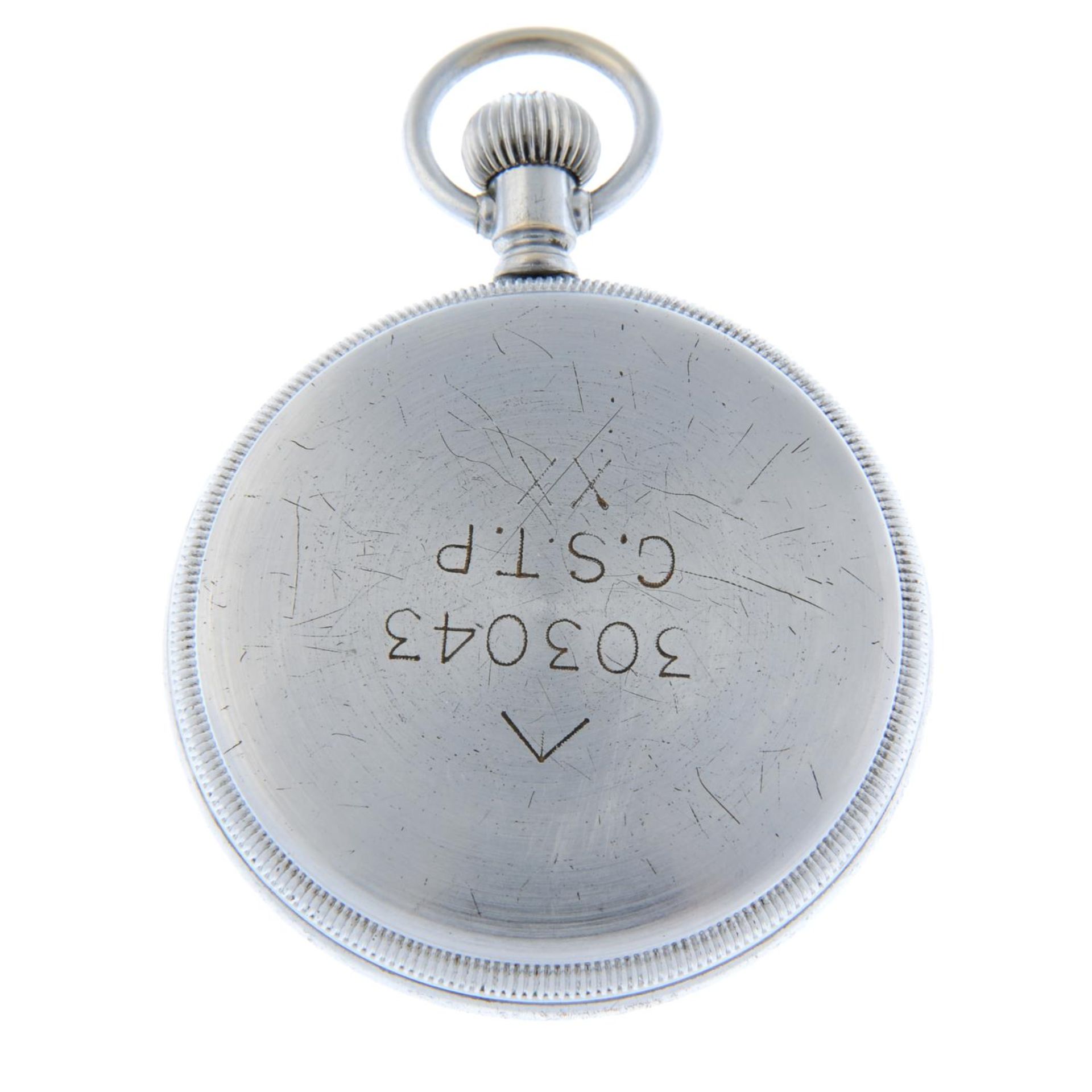 A military issue open face pocket watch by Elgin. - Image 2 of 2