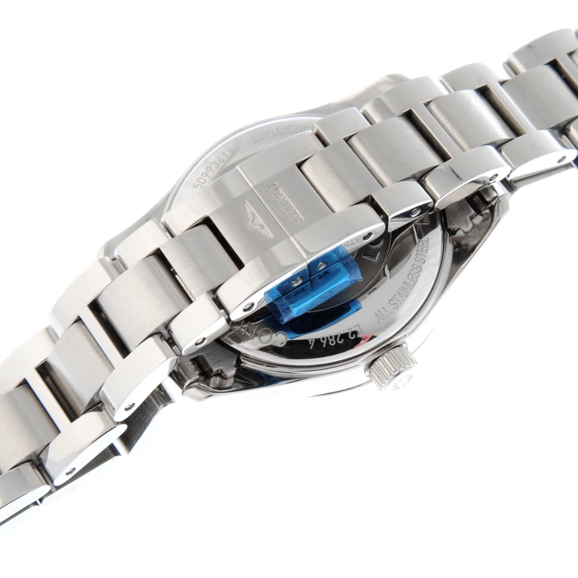 CURRENT MODEL: LONGINES - a lady's Conquest bracelet watch. - Image 2 of 6