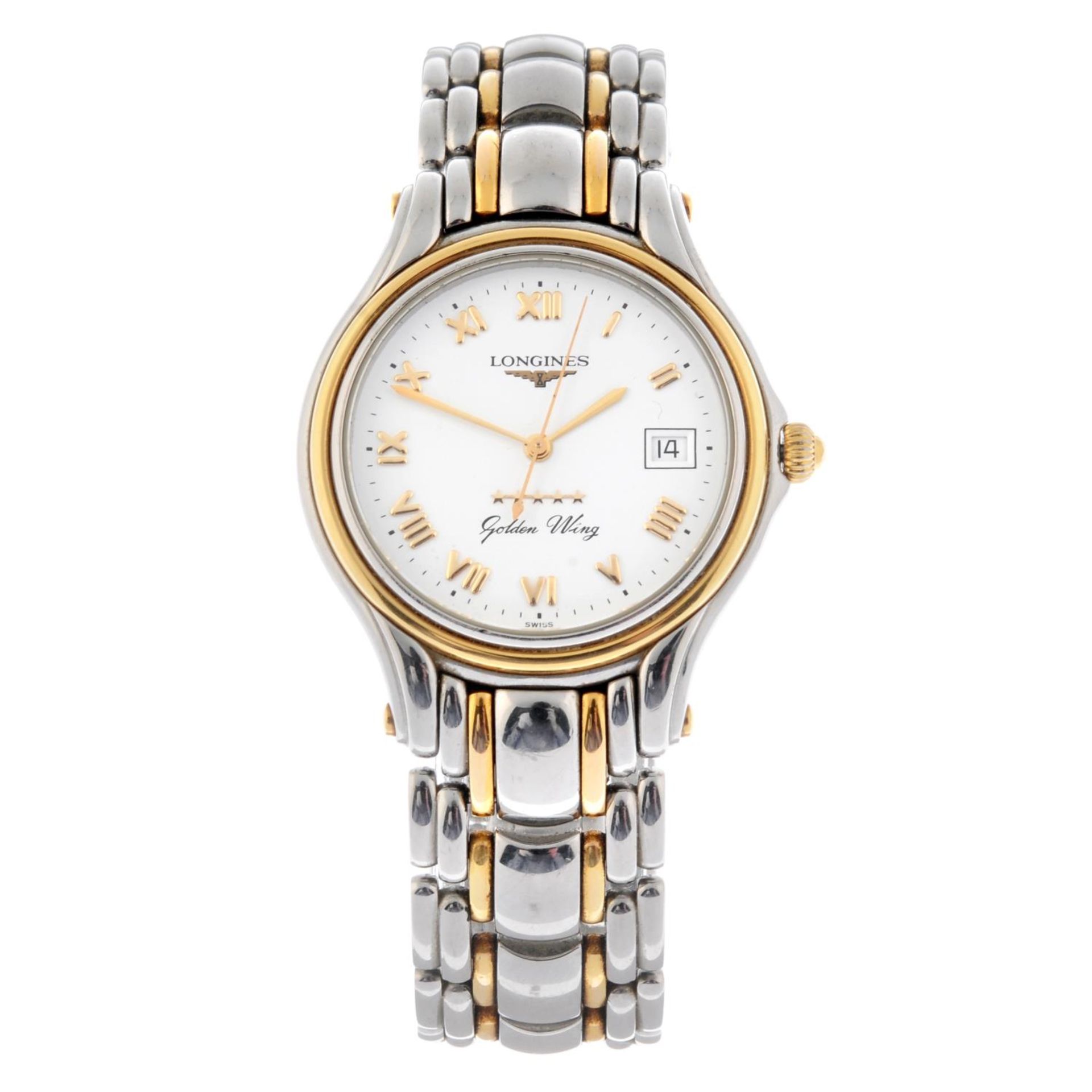 LONGINES - a Golden Wing bracelet watch.