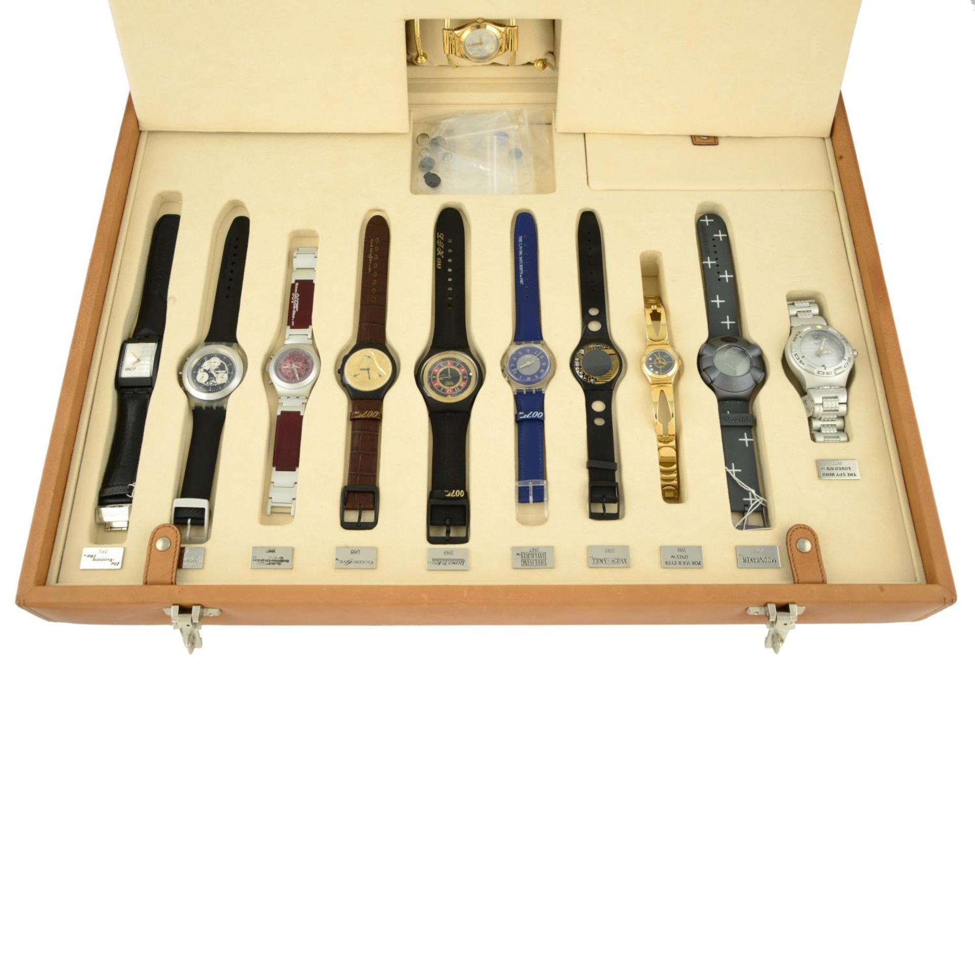 SWATCH - a limited edition 'James Bond' collection of twenty watches with presentation case. - Image 2 of 14