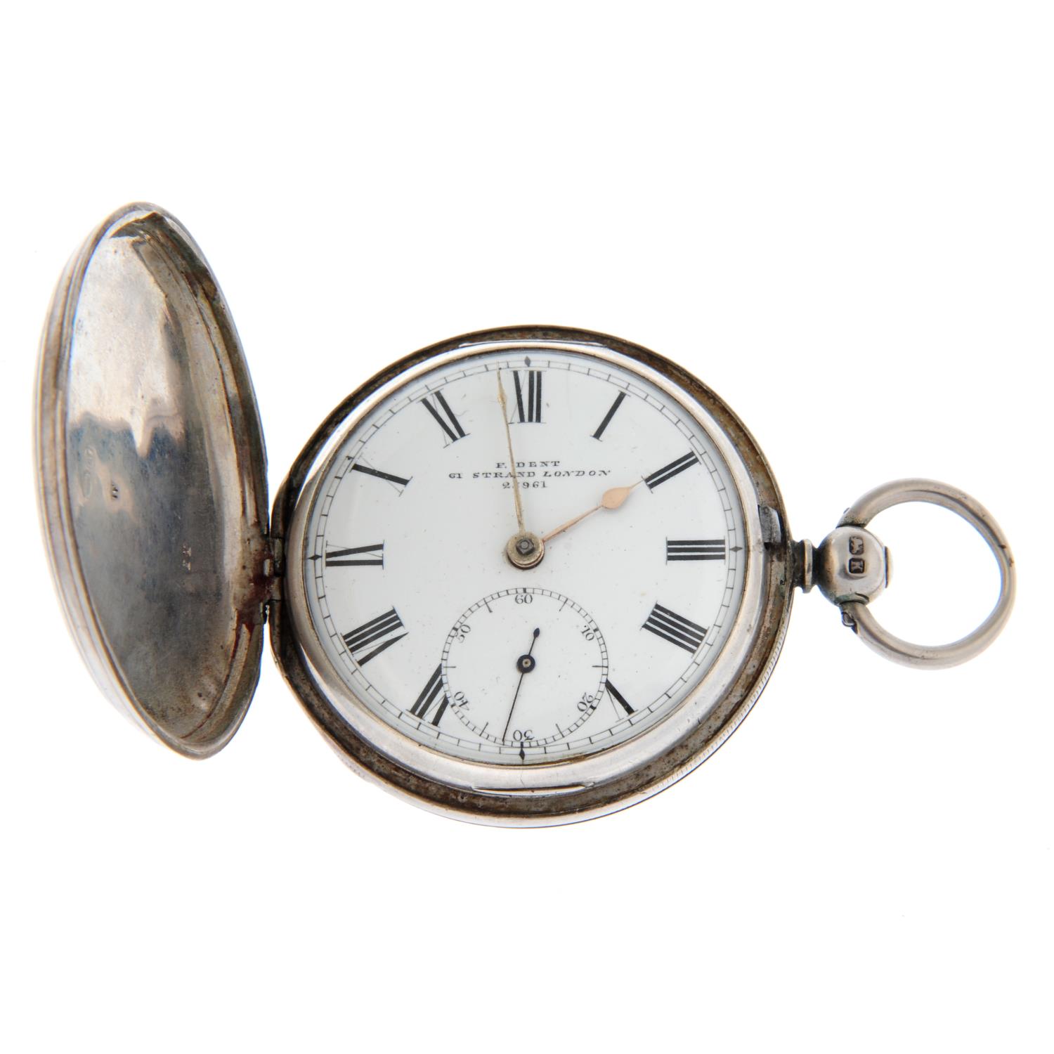 A full hunter pocket watch by F.