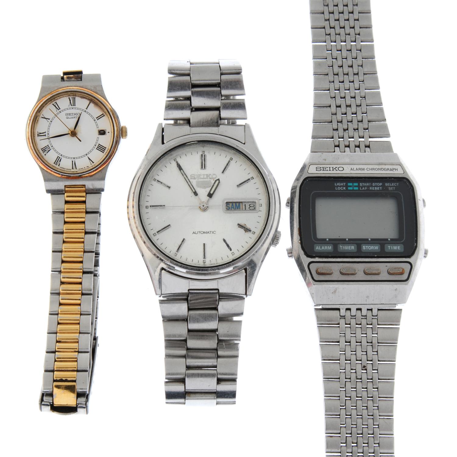 A group of ten assorted Seiko watches. - Image 2 of 3