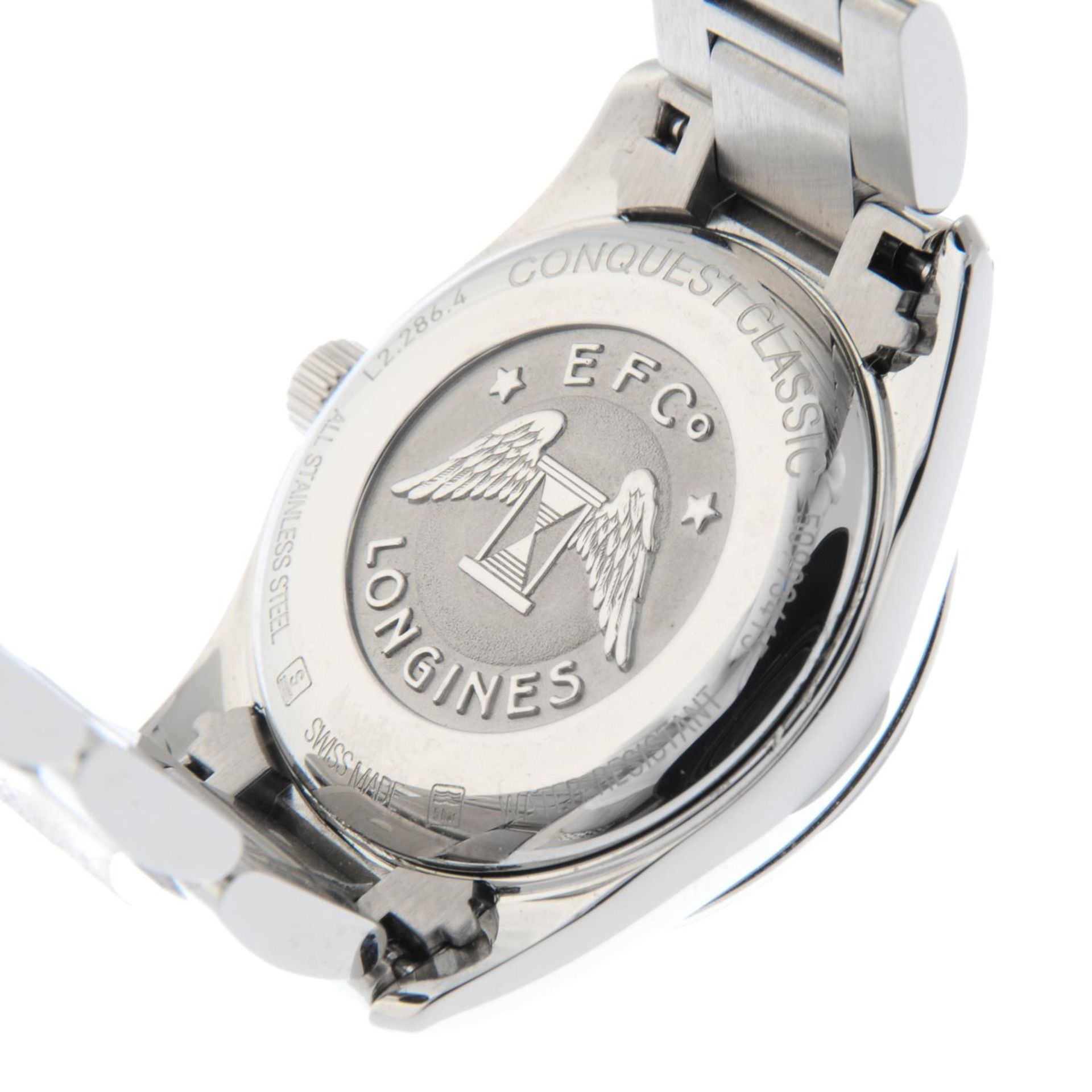 CURRENT MODEL: LONGINES - a lady's Conquest bracelet watch. - Image 5 of 6