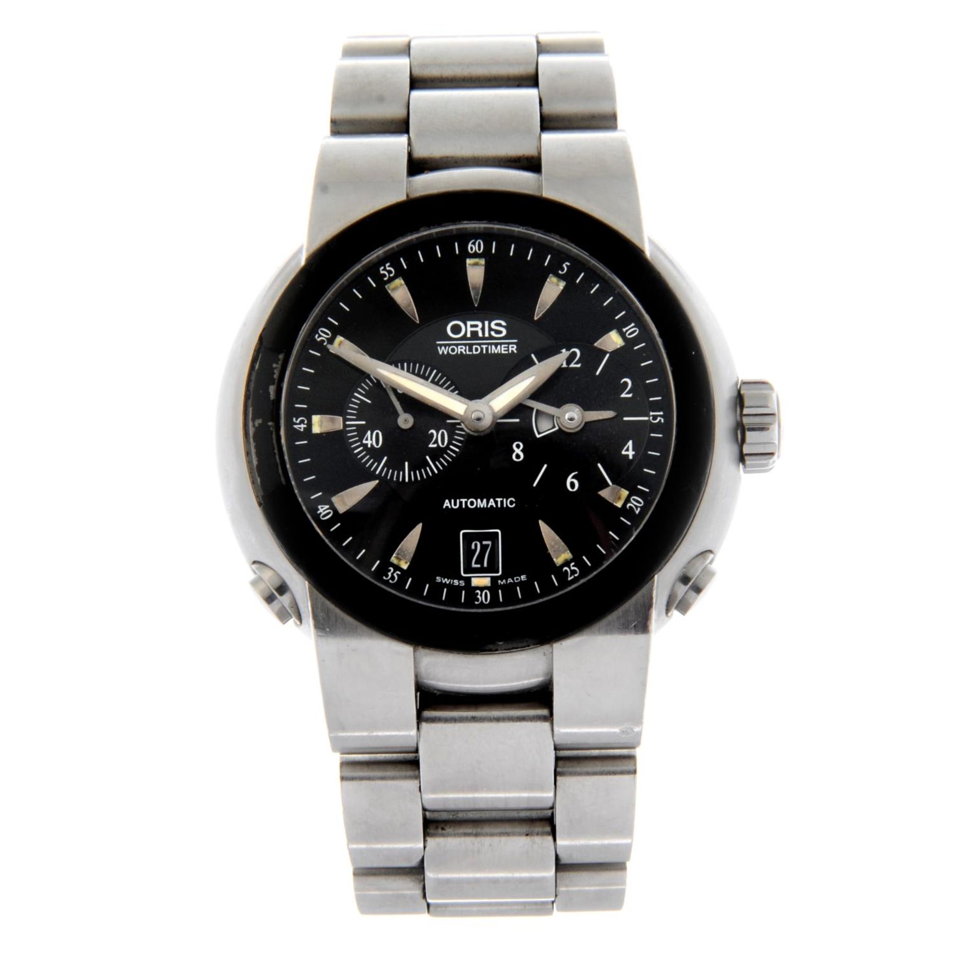 ORIS - a TT1 Worldtimer bracelet watch.
