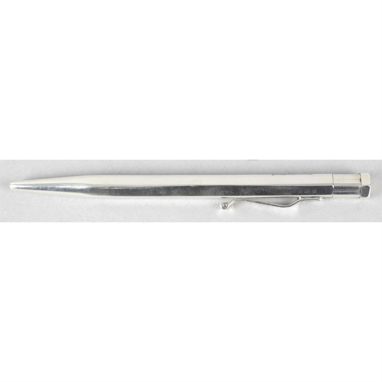 A Yard O Led silver cased Diplomat propelling ballpoint pen