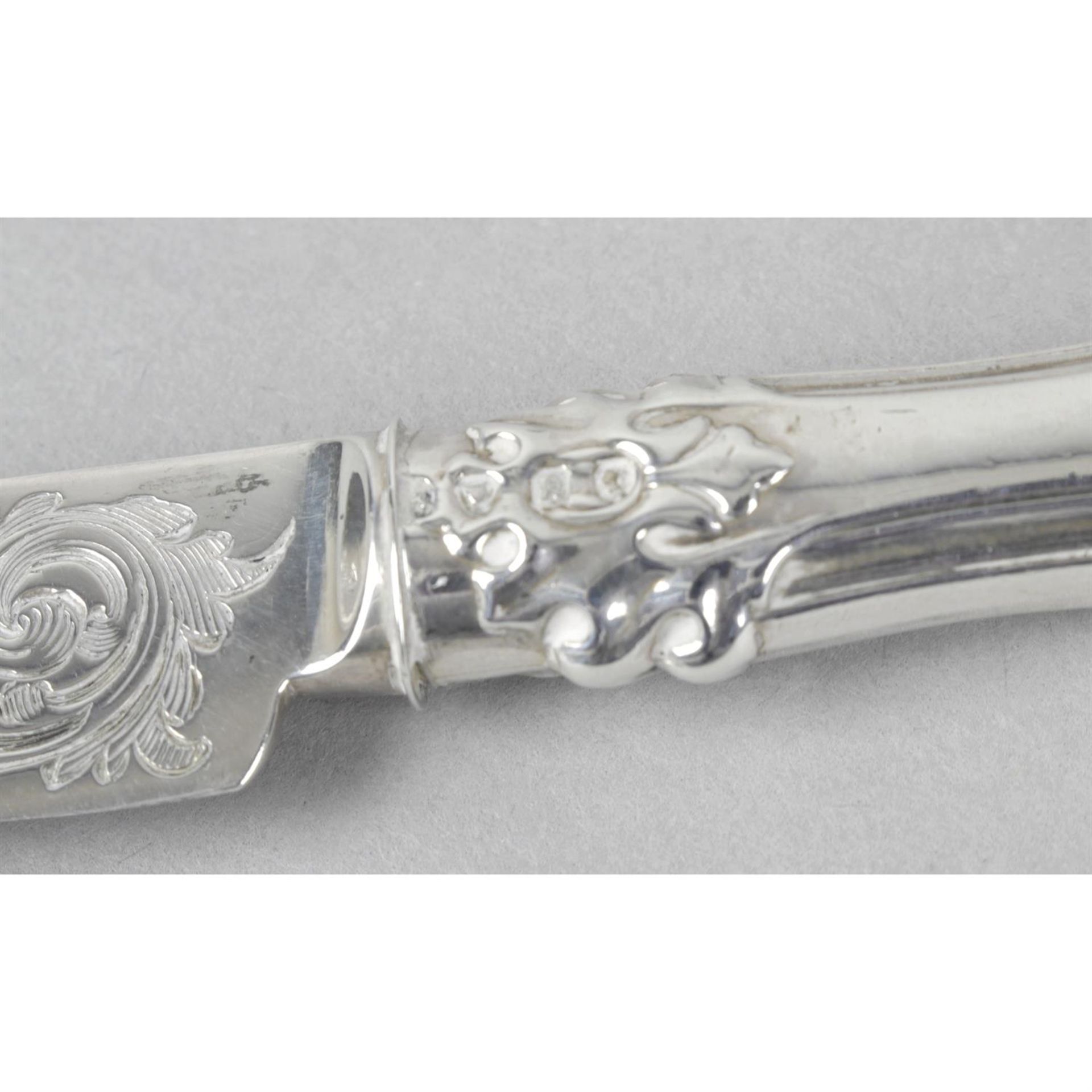 A cased Victorian silver christening set, comprising of a knife, fork and spoon. - Image 2 of 3