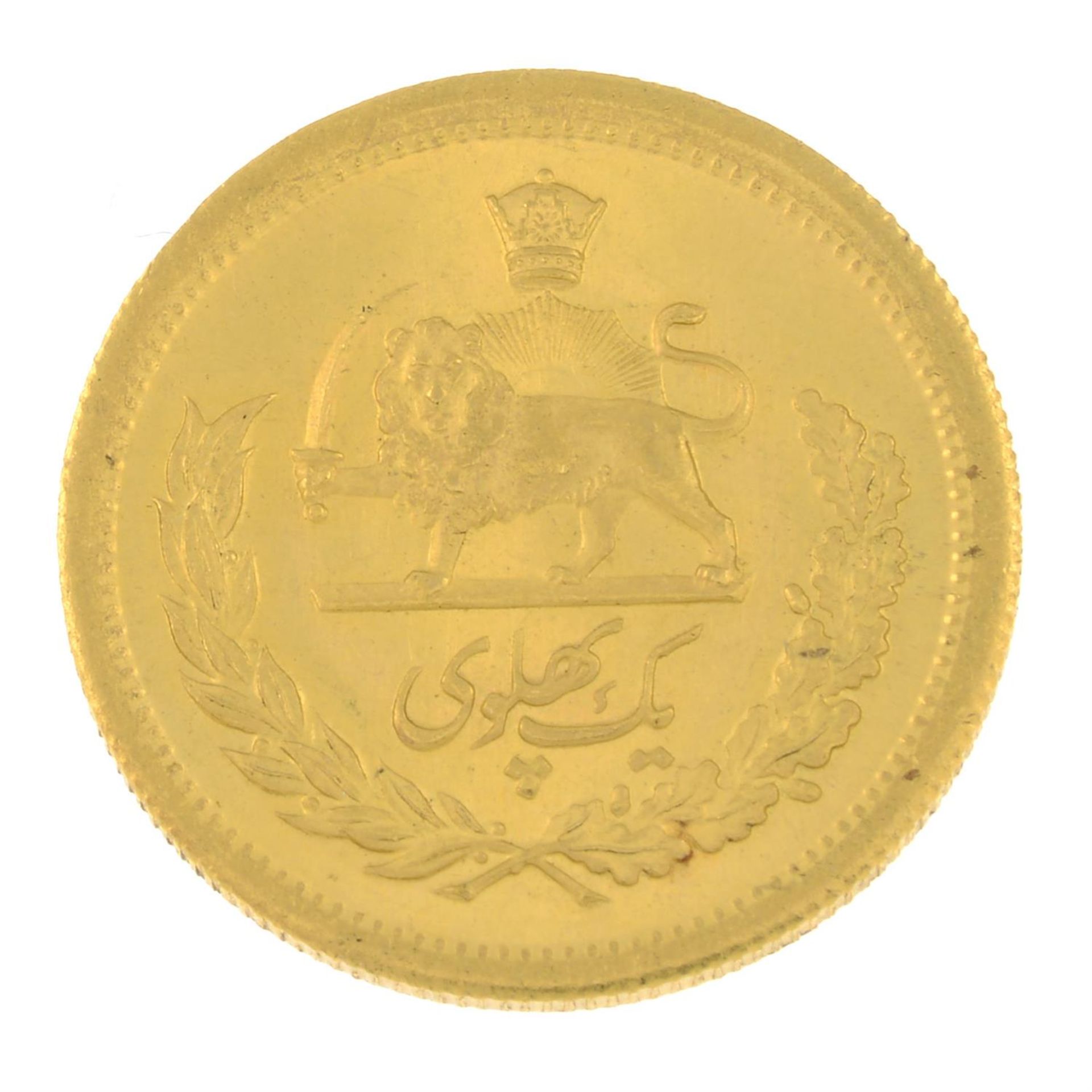 Iran, Muhammad Reza Pahlavi Shah, gold Pahlavi. - Bild 2 aus 2