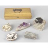 A collection of natural history stones, fossils and samples.