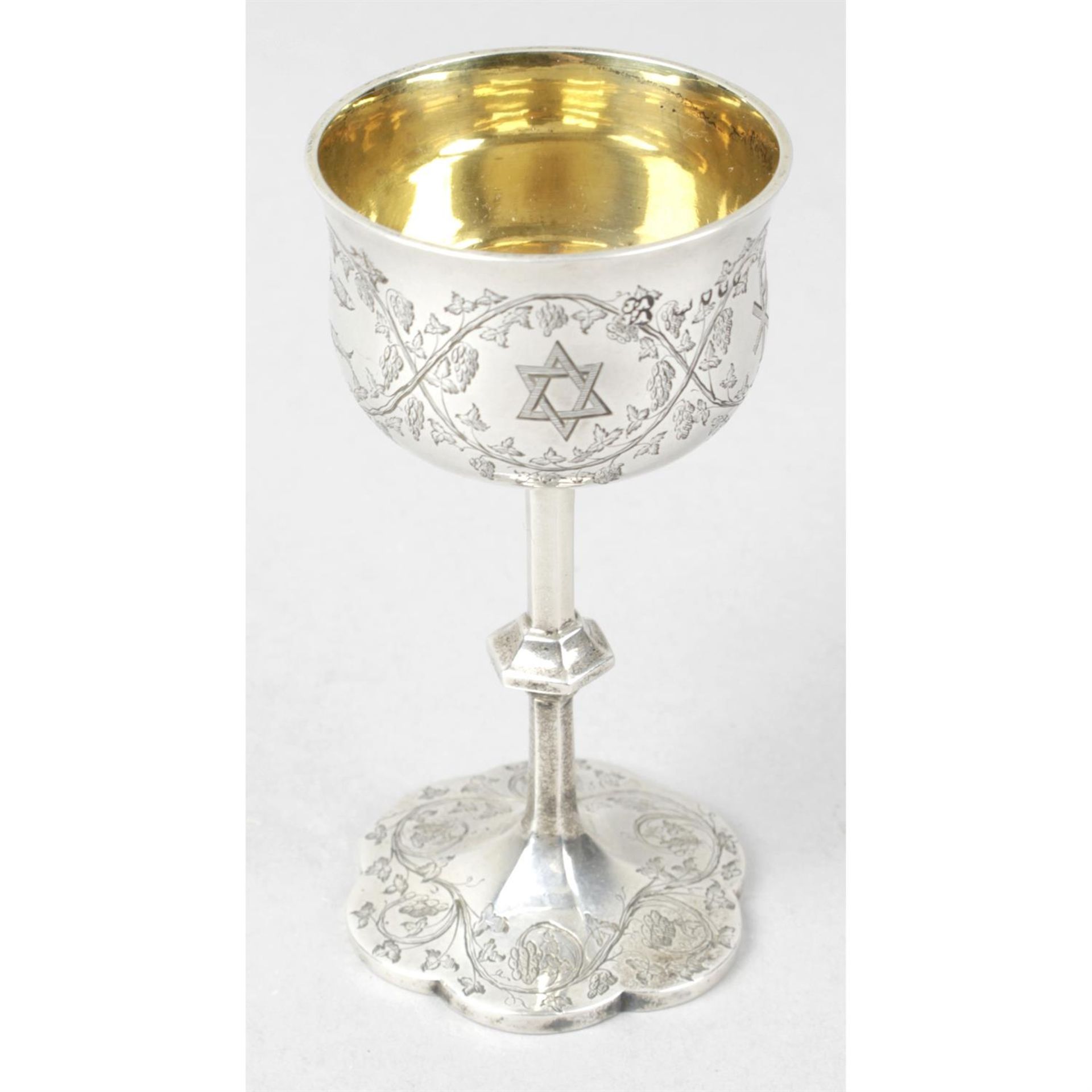 An early Victorian silver communion goblet.