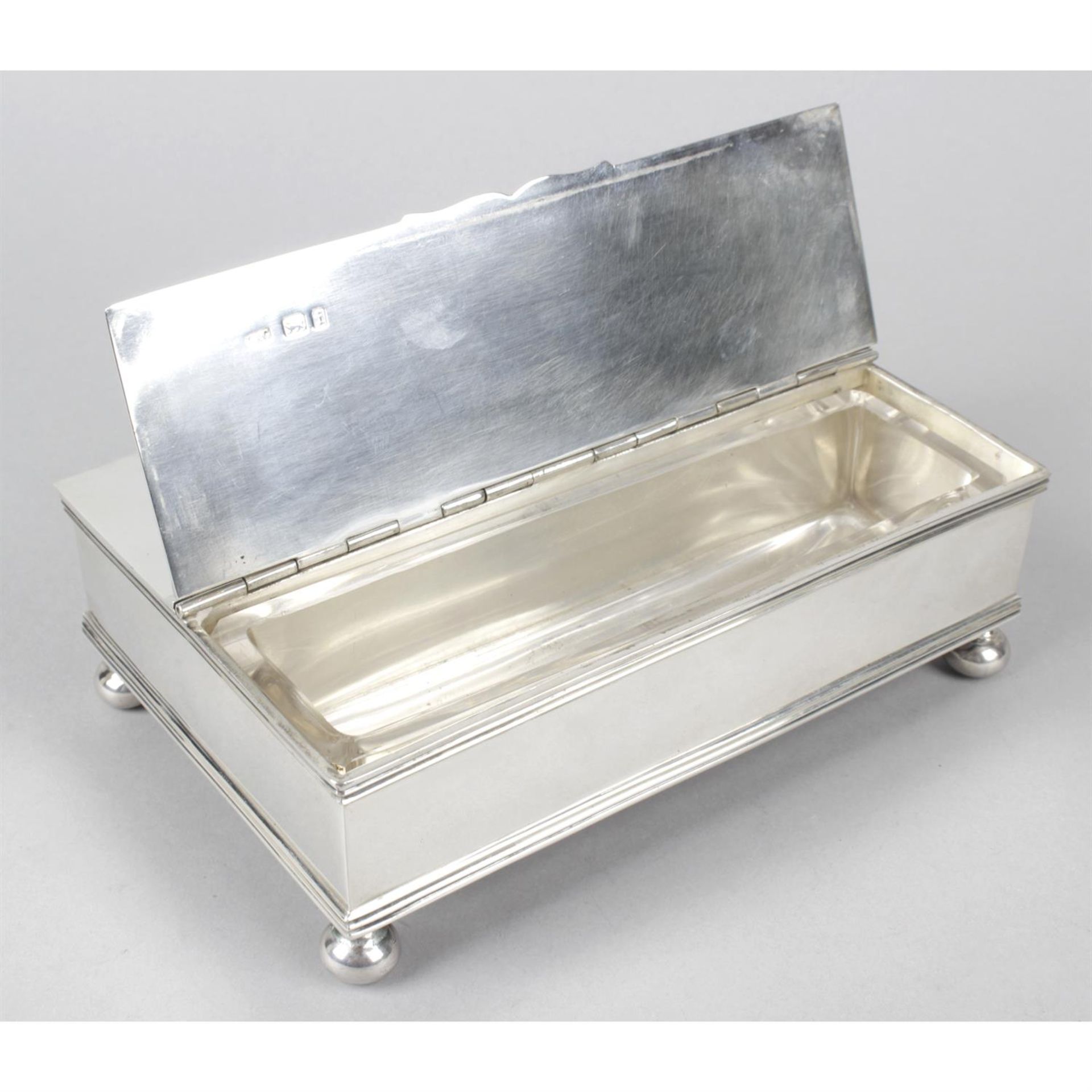 A Geoge V silver treasury ink stand. - Image 4 of 4