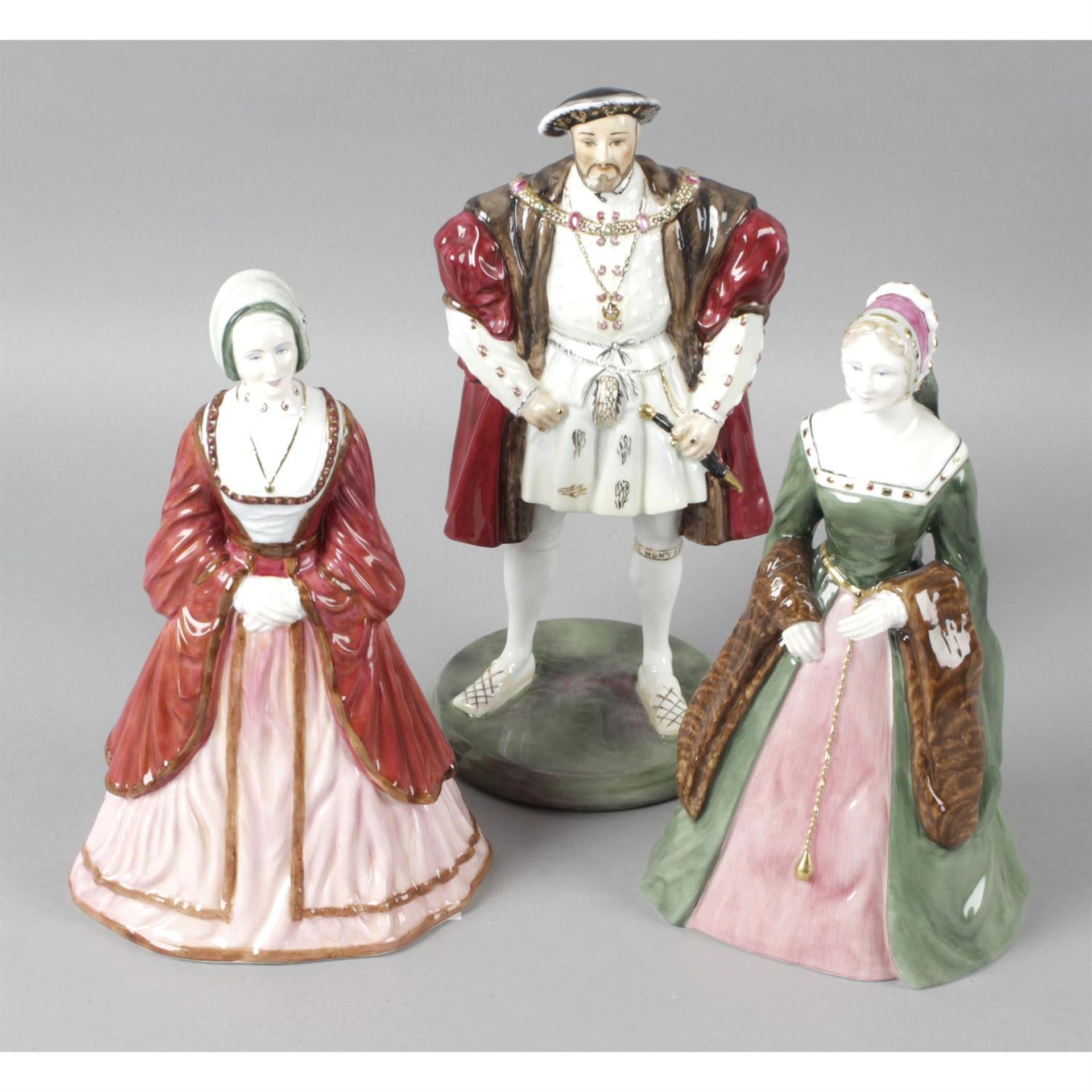 Coalport bone china figurines of Henry VIII and his wives