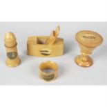 A collection of eight items of Mauchline Ware.