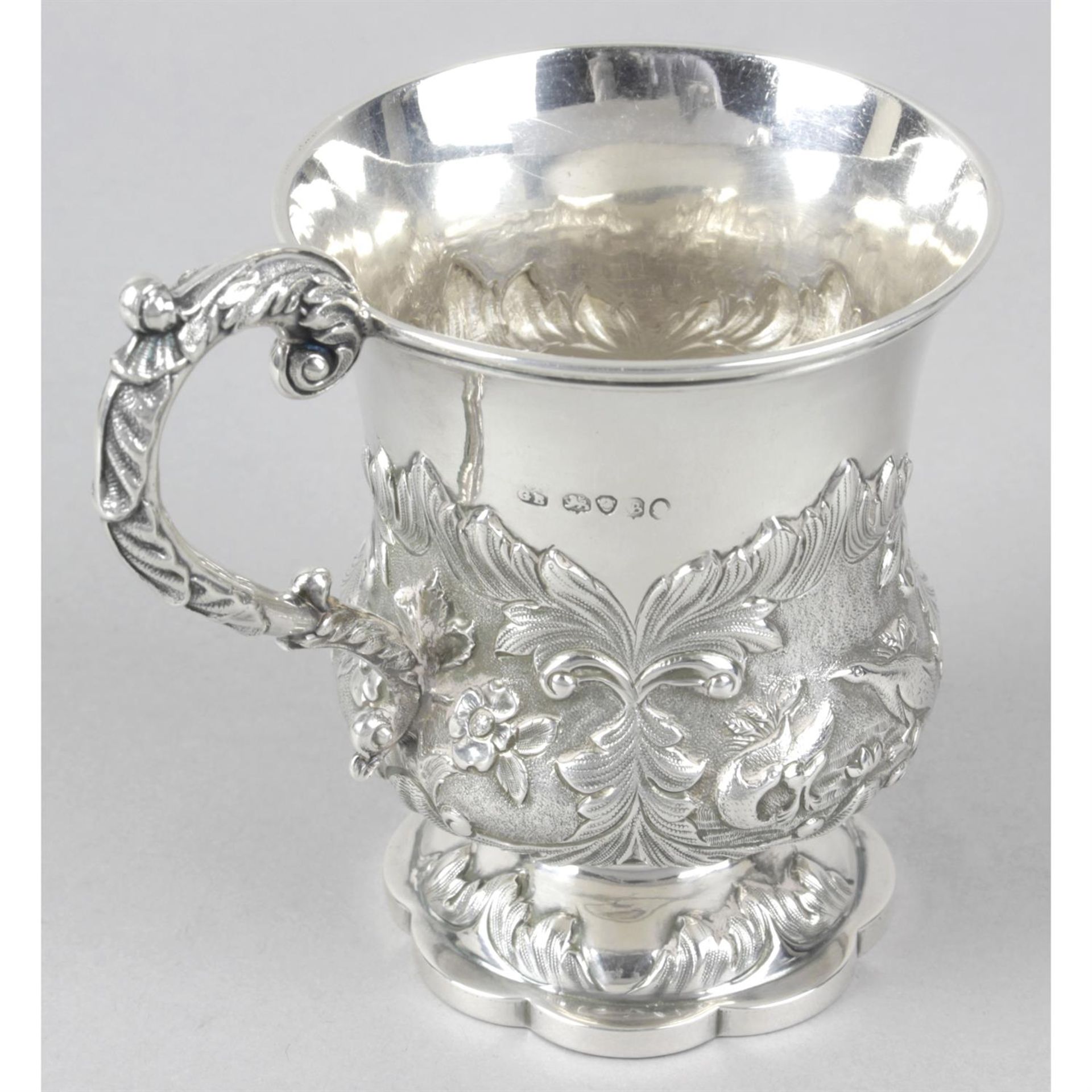 A William IV chased silver christening mug. - Image 2 of 3