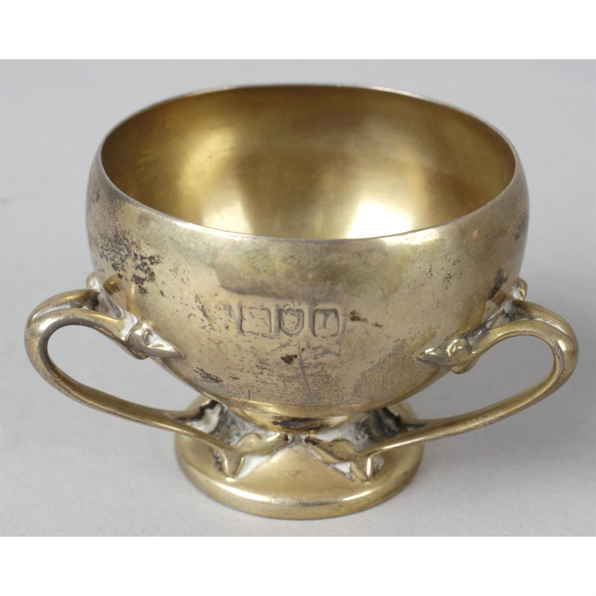 A pair of Art Nouveau style silver-gilt salt cellars. - Image 2 of 2