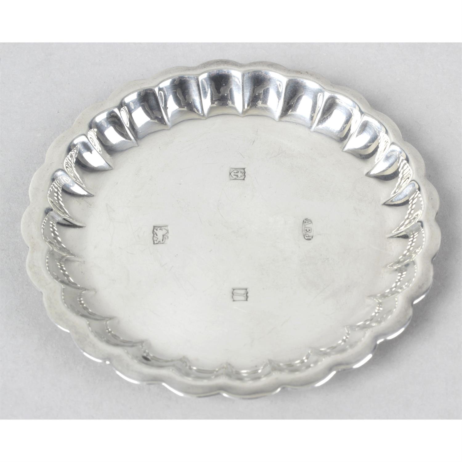 A mid-20th century small silver dish.