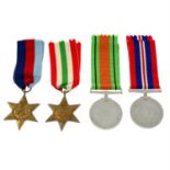 A selection of eight WWII medals.