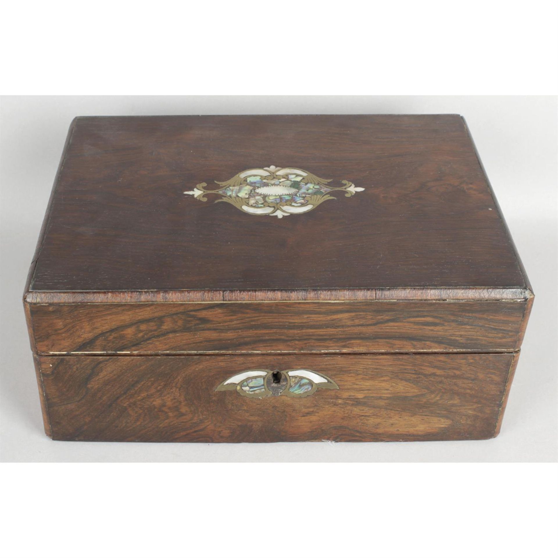 A late 19th century sewing box.