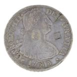 George III, countermarked Dollar current for 4s9d.
