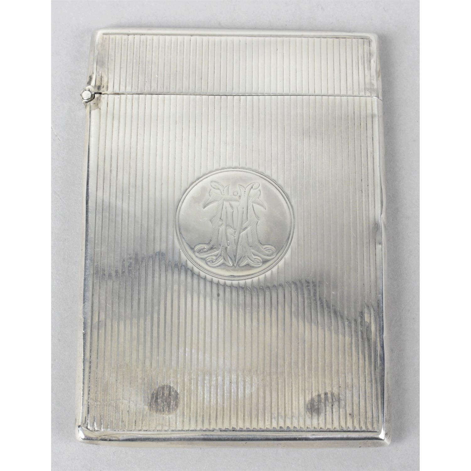 A late Victorian silver card case by George Unite.