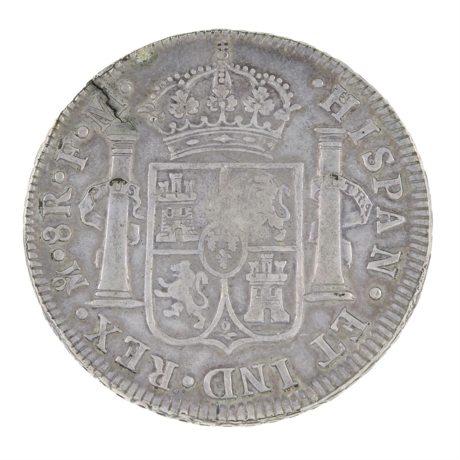 George III, countermarked Dollar current for 4s9d. - Image 2 of 2