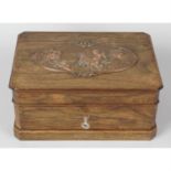 A late 19th Century rosewood ladies sewing box.