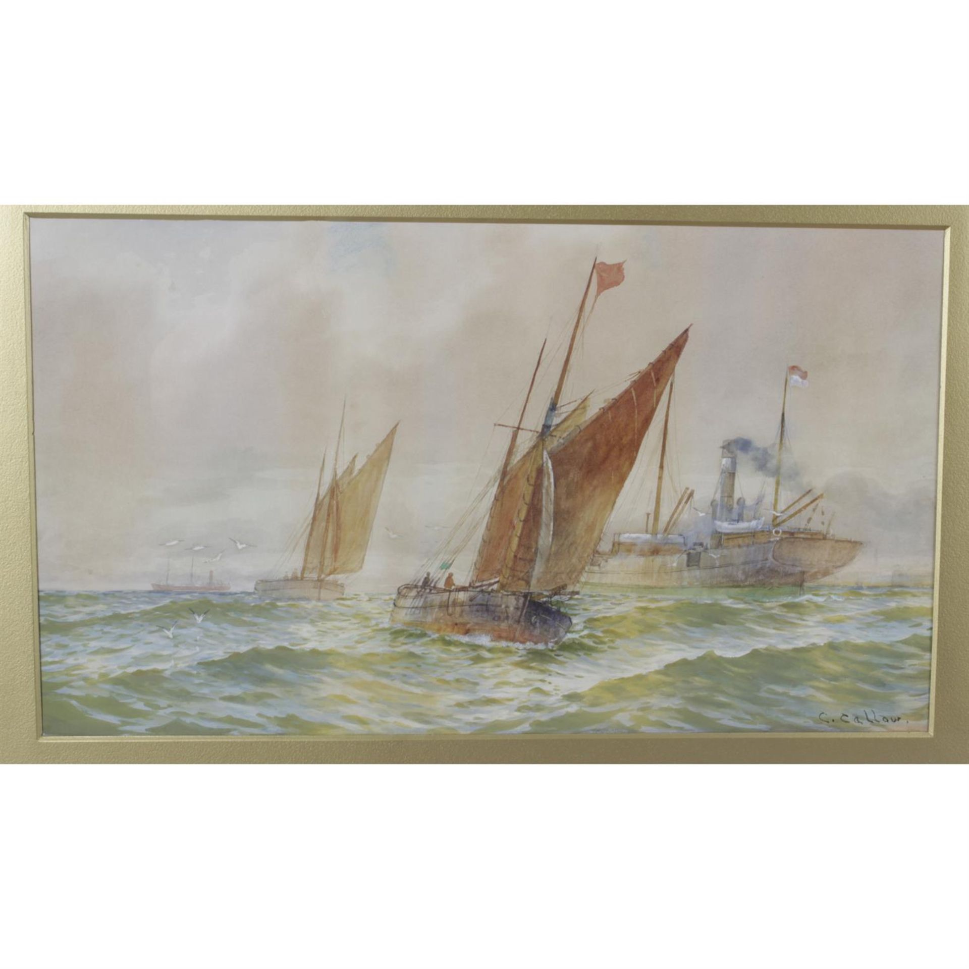 C. Callow (late 19th century), pair of watercolours - Image 2 of 5