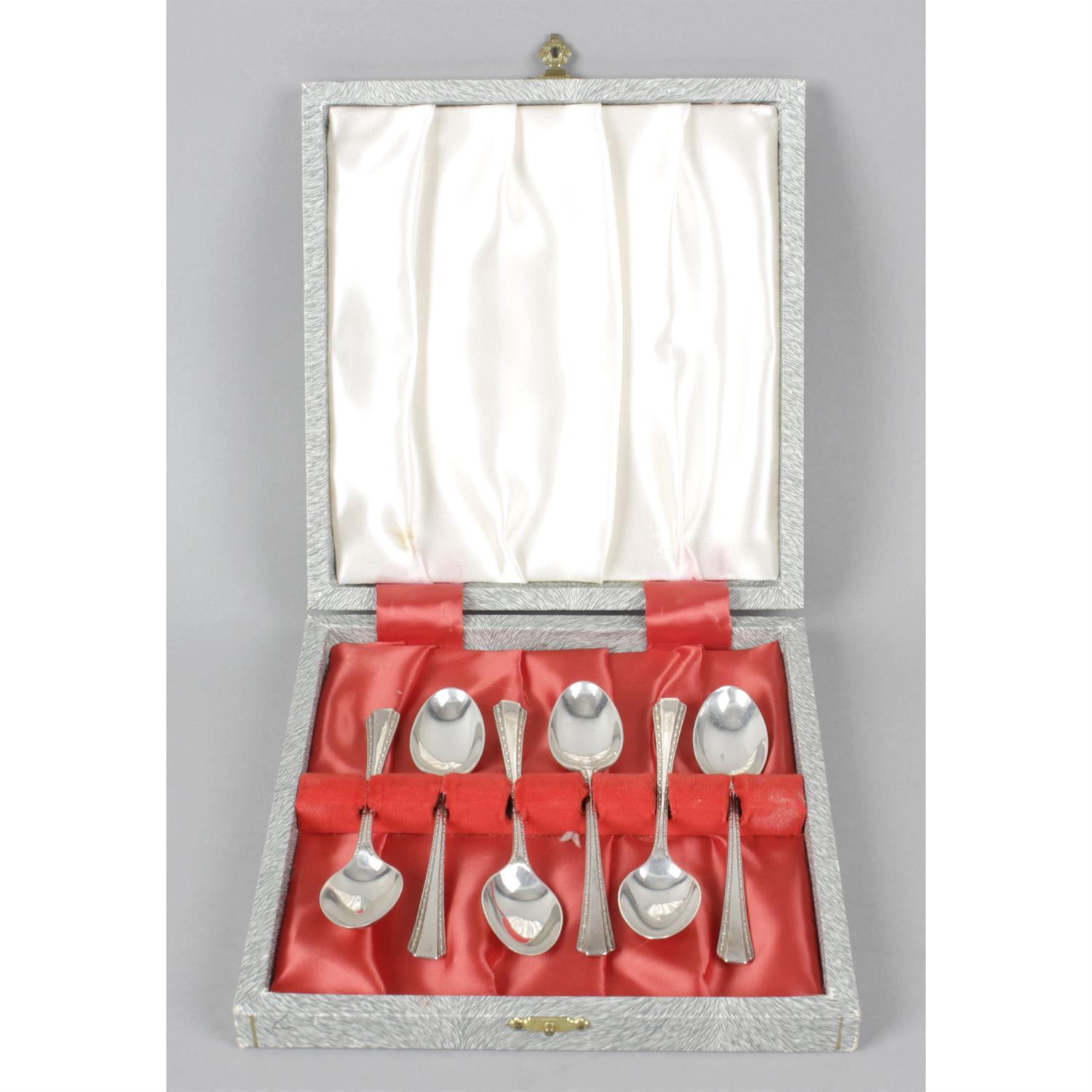 Two cased sets of mid-20th silver coffee spoons. - Image 3 of 4