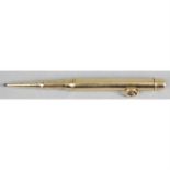 A Sampson and Mordan 9ct gold cased telescopic pencil.