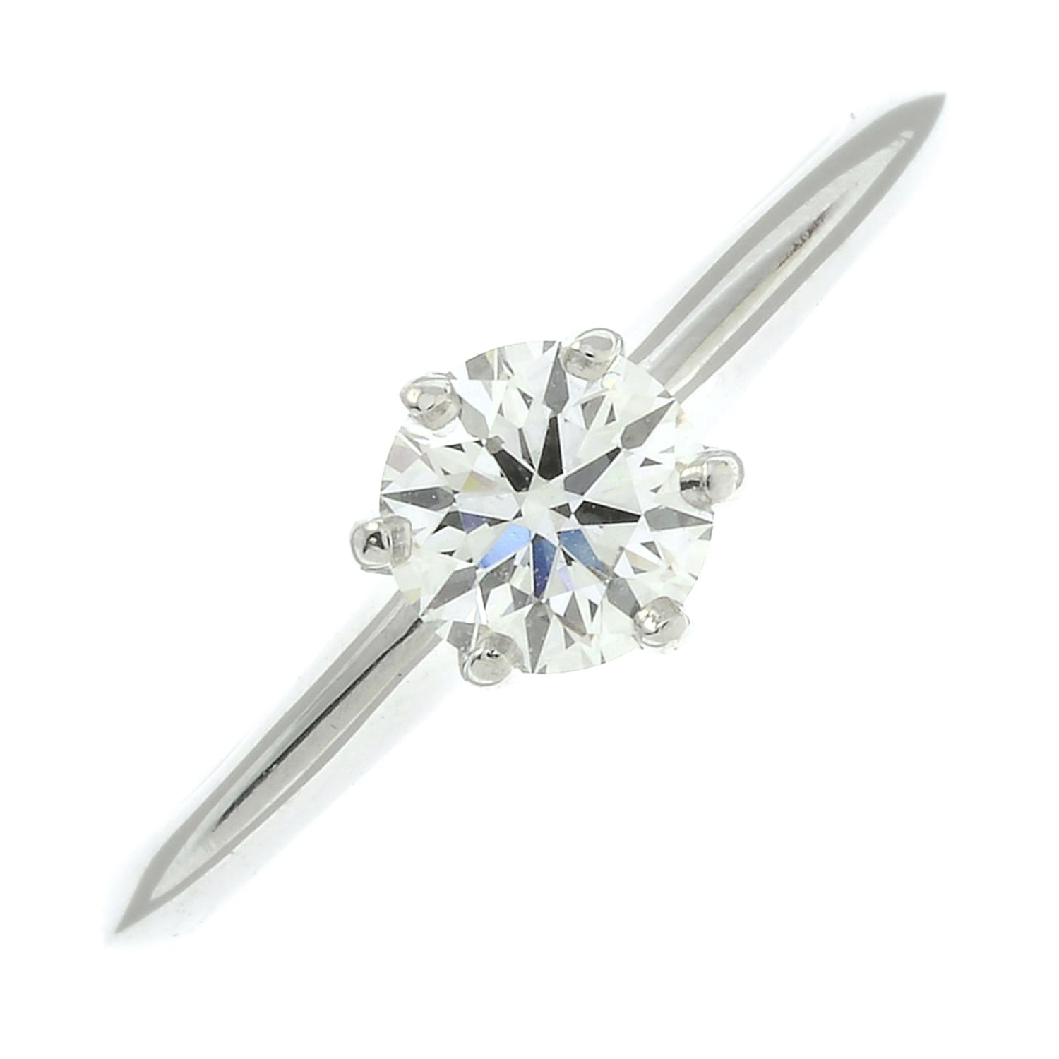 A diamond single-stone ring, by Tiffany & Co. - Image 2 of 6