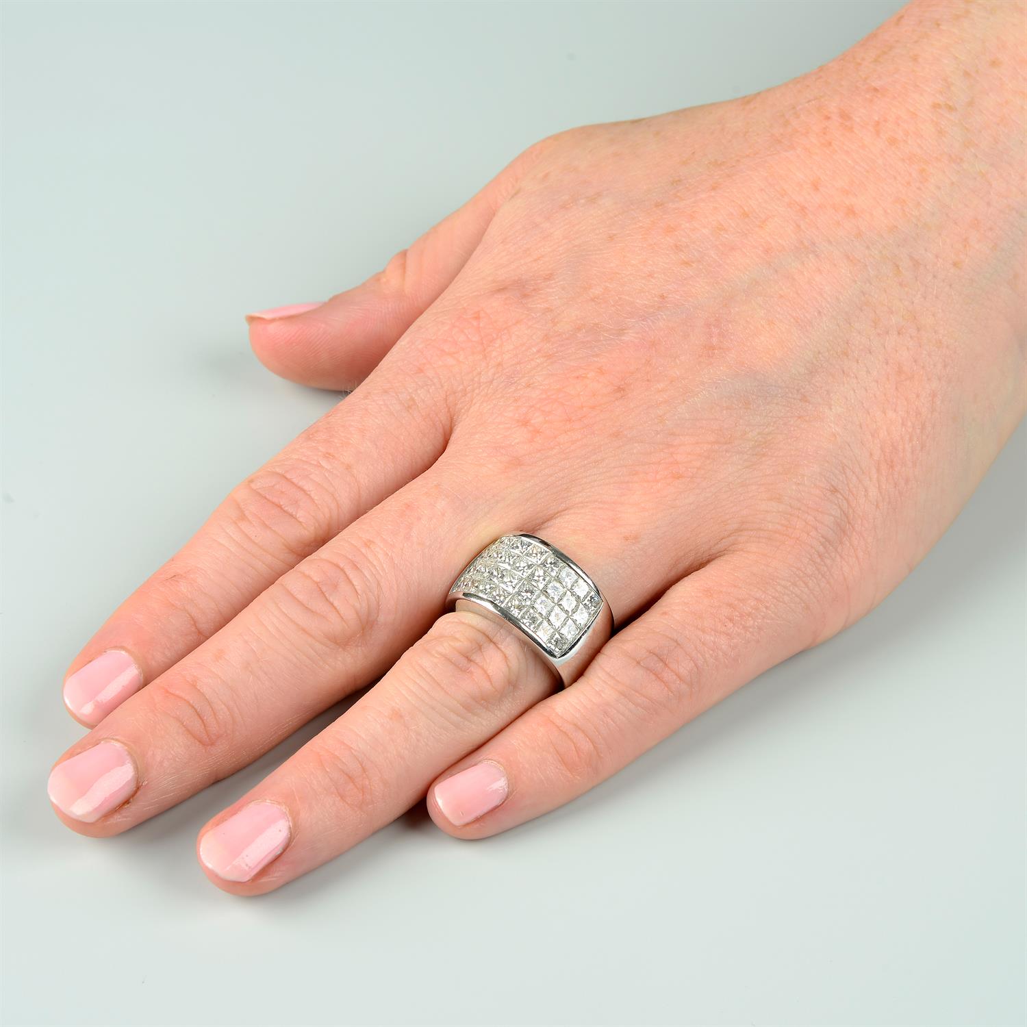 A pavé-set diamond band ring. - Image 6 of 6