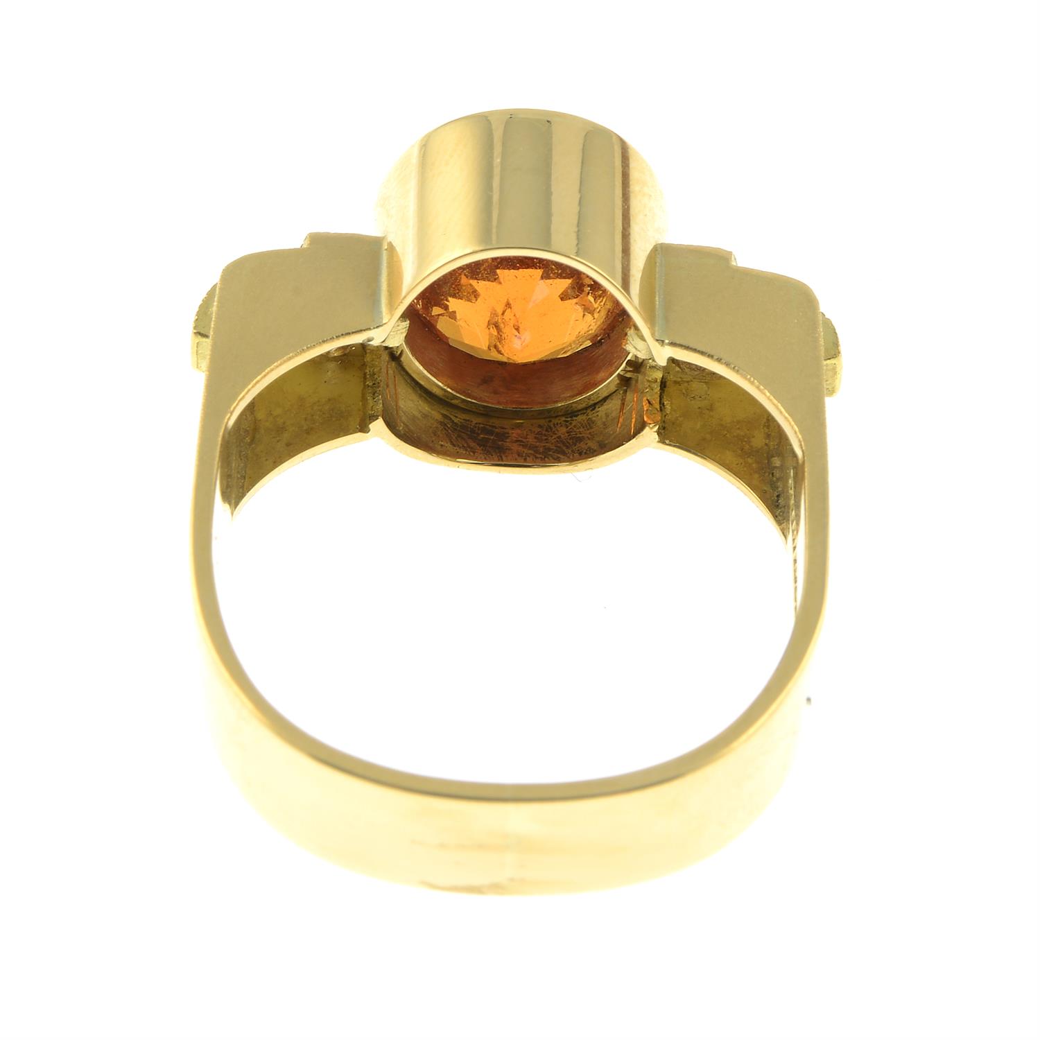 A spessartine garnet and 'brown' diamond ring, by Erwin Springbrunn. - Image 4 of 6