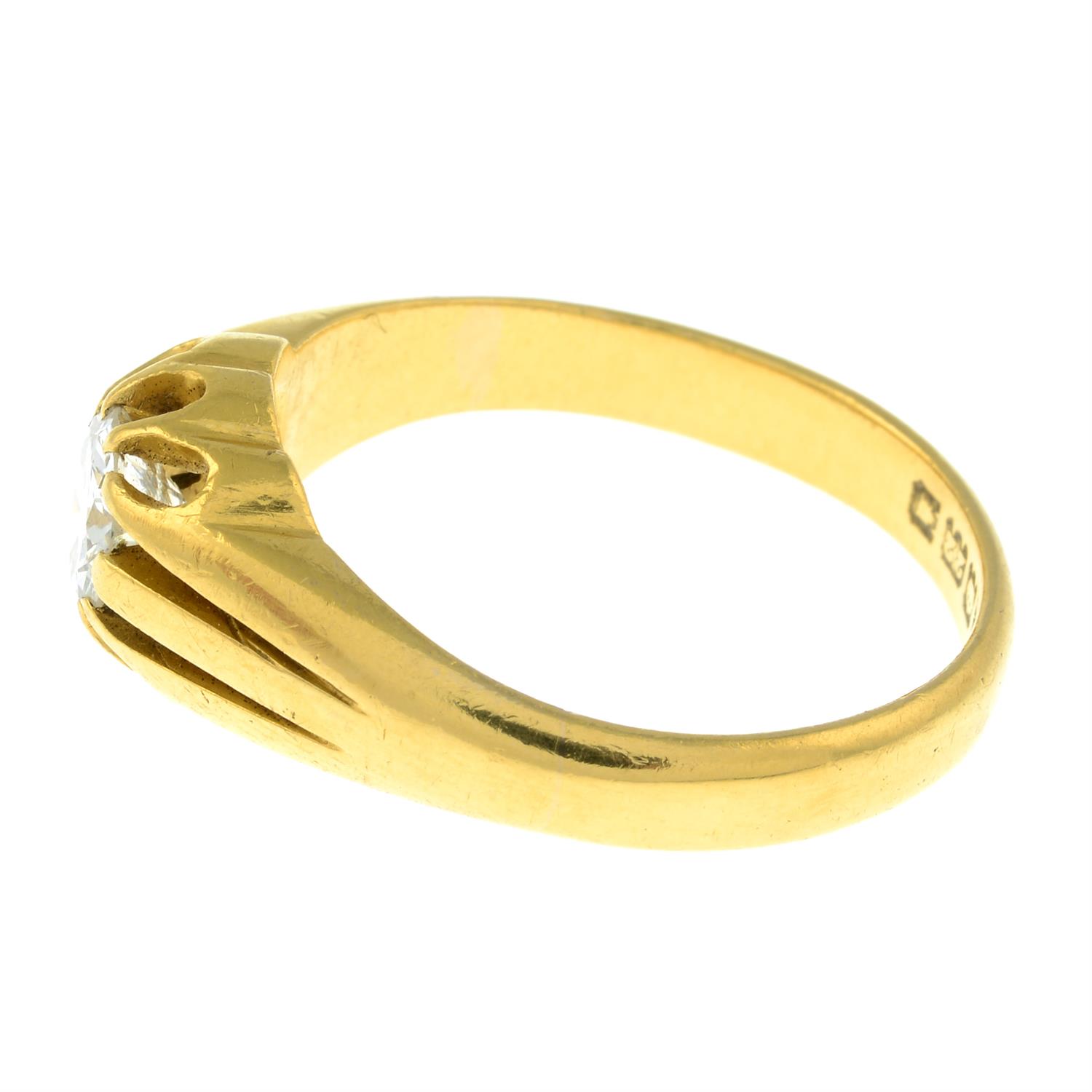 A gentleman's 22ct gold brilliant-cut diamond single-stone ring. - Image 3 of 6