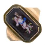 A late 19th century paste ring,