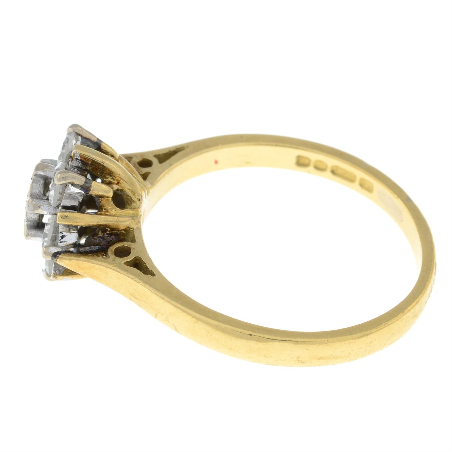 An 18ct gold brilliant-cut diamond cluster ring. - Image 5 of 6