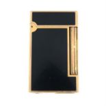 A black enamel lighter, by Dupont.