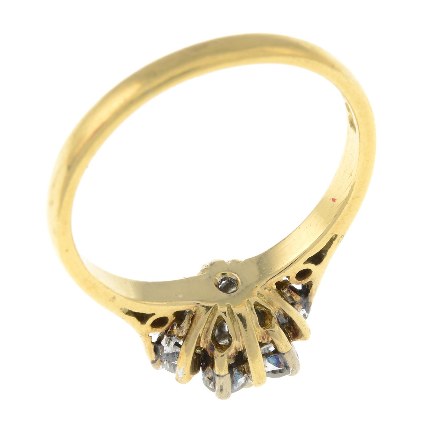 An 18ct gold brilliant-cut diamond cluster ring. - Image 6 of 6