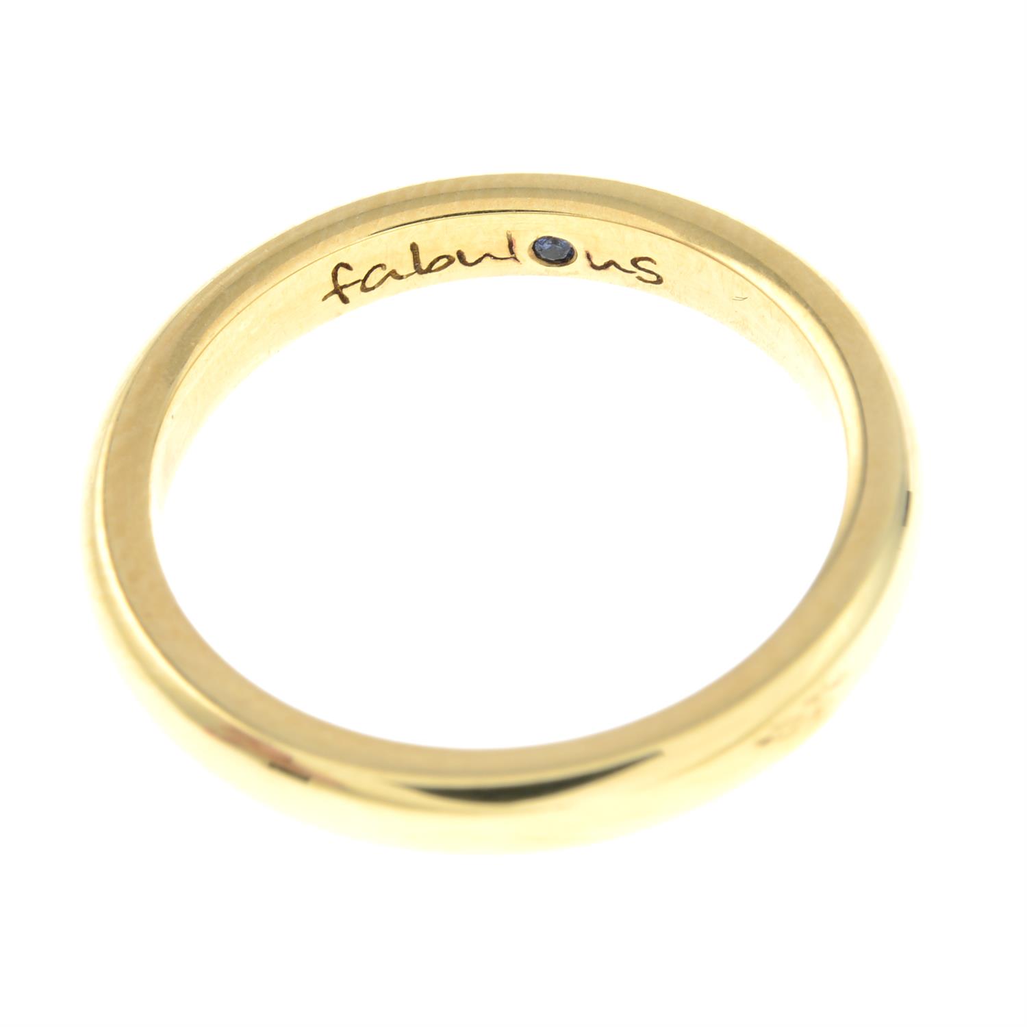 An 18ct gold band ring, with diamond highlights. - Image 4 of 4