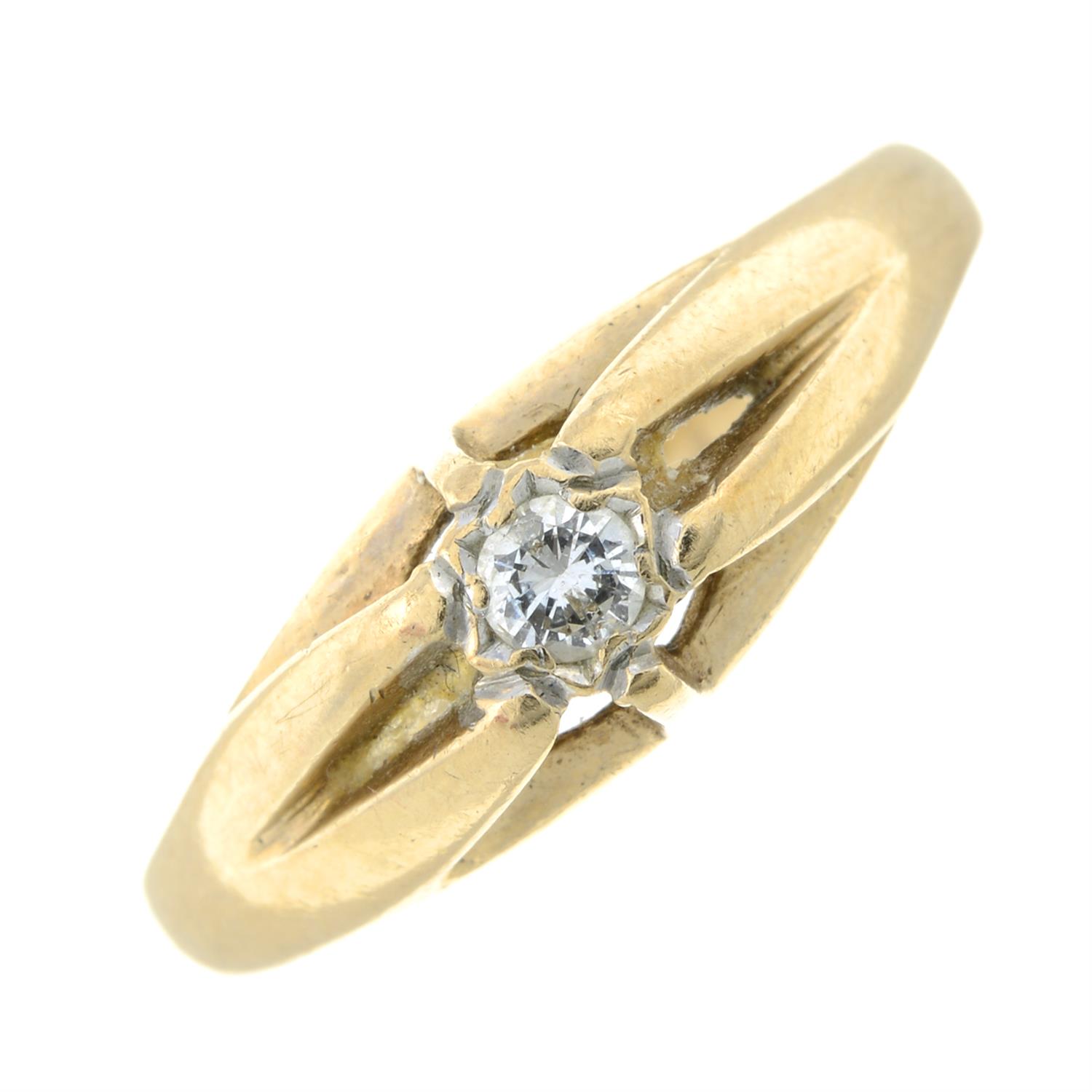 A 9ct gold brilliant-cut diamond single-stone ring. - Image 3 of 4