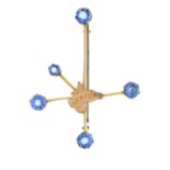 A blue paste Southern cross brooch.