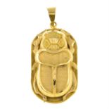 A pendant, with scarab beetle detail.