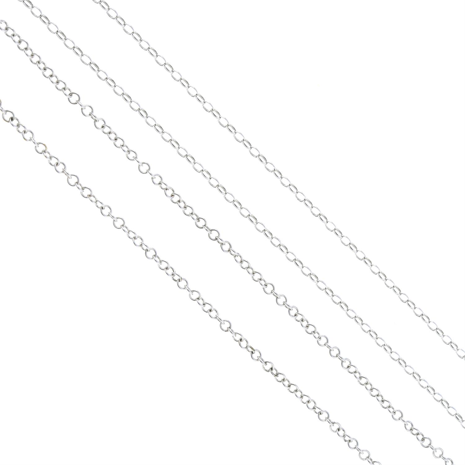 Two 18ct gold trace-link chains.