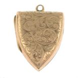 A mid Victorian 9ct gold locket pendant.