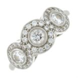 A platinum brilliant-cut diamond 'Circlet' ring, by Tiffany & Co.