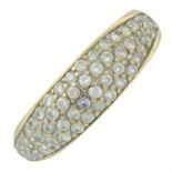 A 9ct gold pave-set paste ring.